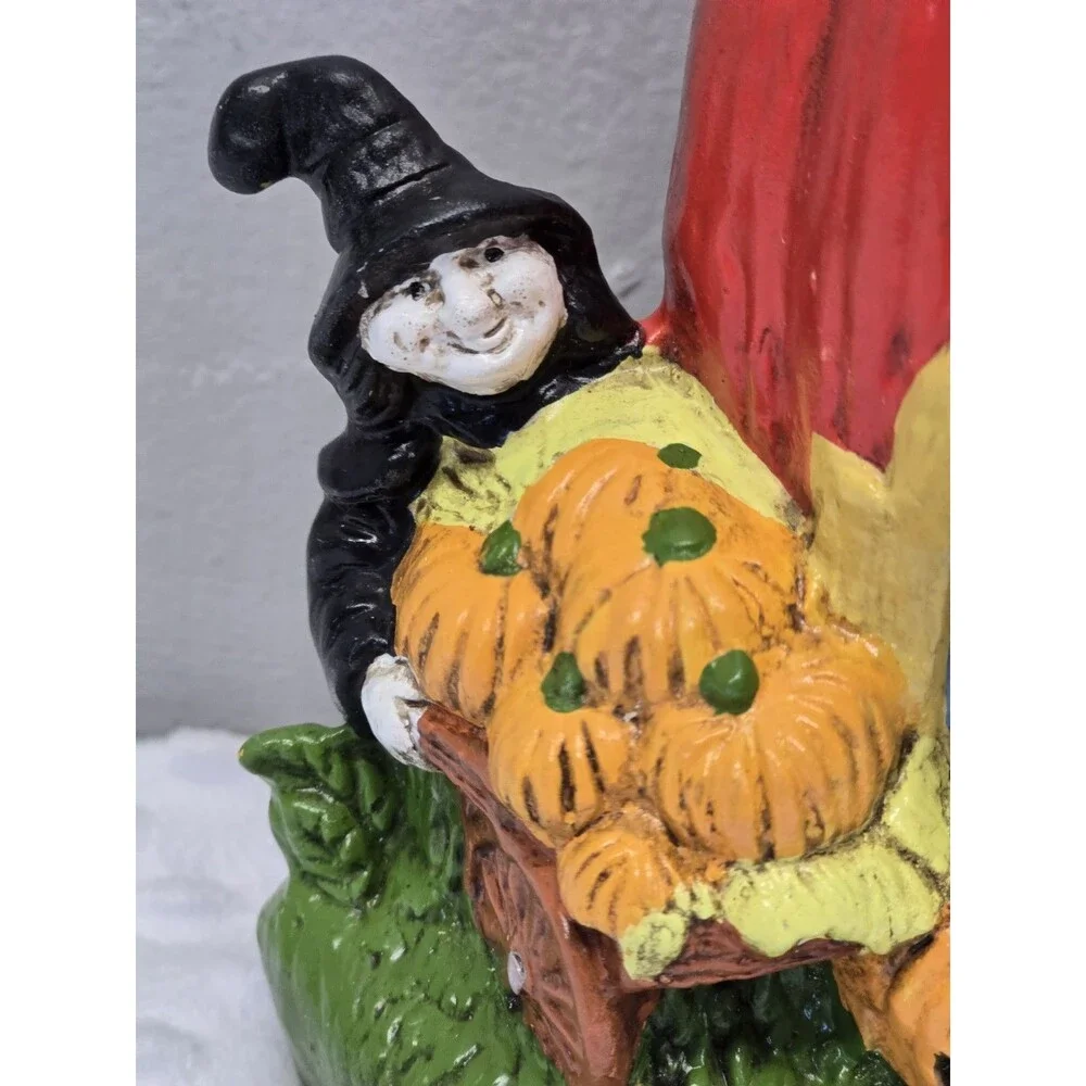 Vintage Halloween Handpainted Ceramic Witch 's  Pumpkin House Modern Lightcraft